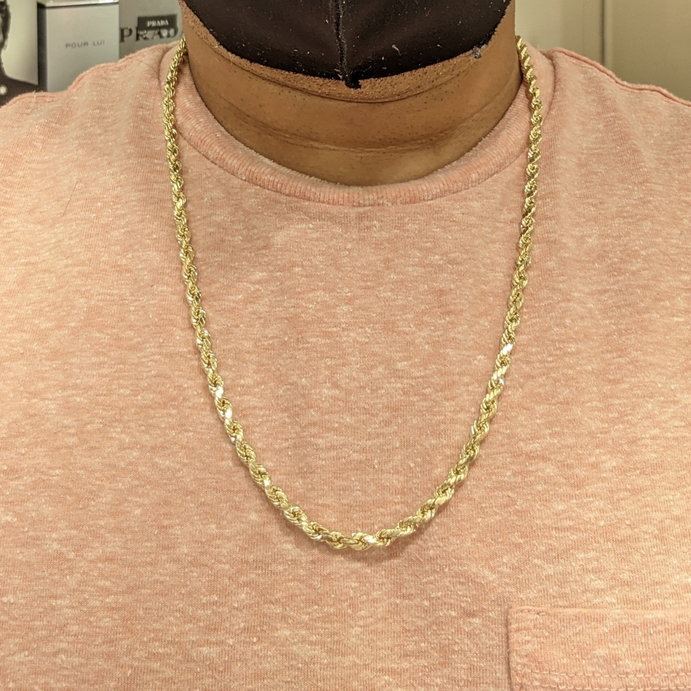 10kt Real Gold Rope Chain - Picture 10 of 10